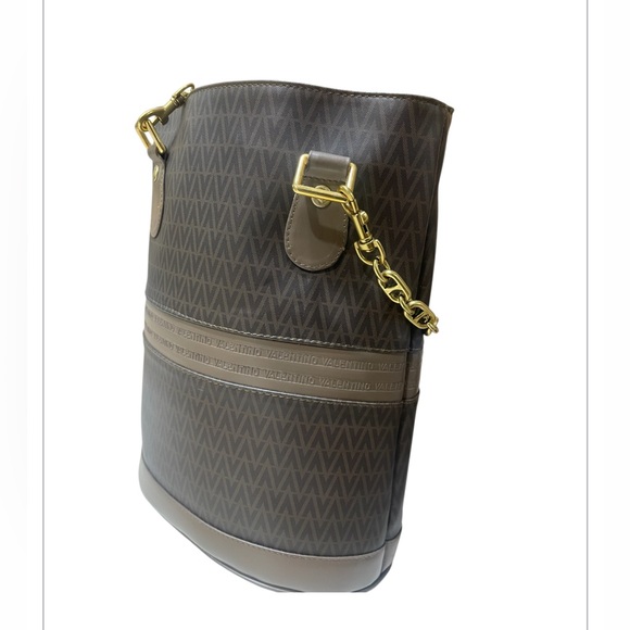 Mario Valentino Bucket Bag -As is -See With Unbranded Chain Straps Preowned - Picture 5 of 17